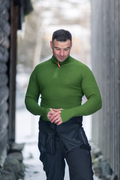 Havbris 2.0 Wool Sweater Half Zip, Spring Green