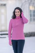 Hustadvika 2.0 Wool Sweater Half Zip, Pink