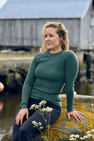 Havbris 2.0 Ulltrøye Crewneck, Mosegrønn