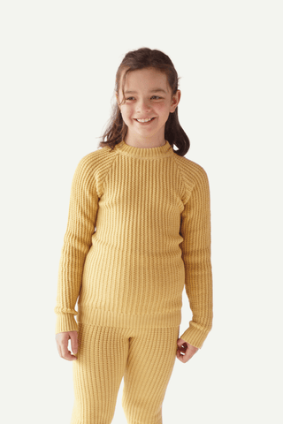 Hustadvika 2.0 Wool Sweater Children, Buttercup