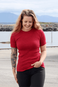 Havbris 2.0 Wool T-shirt, Raspberry