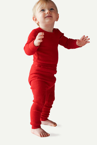 Lanullva Havbris 2.0 Wool Tights Baby, Cranberry