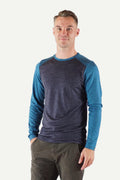 Basic Long Sleeve Men, Midnight Blue / Arctic Blue