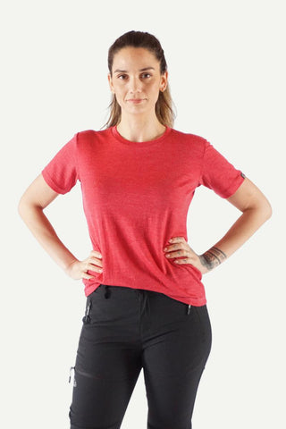 Basic T-Skjorte Dame, Bringebær-Lanullva