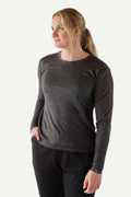 Basic T-Shirt Ladies Long Sleeve, Anthracite