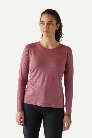 Basic T-Skjorte Dame Long Sleeve, Lyng Rosa-Lanullva