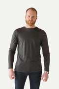 Basic T-Shirt Men's Long Sleeve, Anthracite