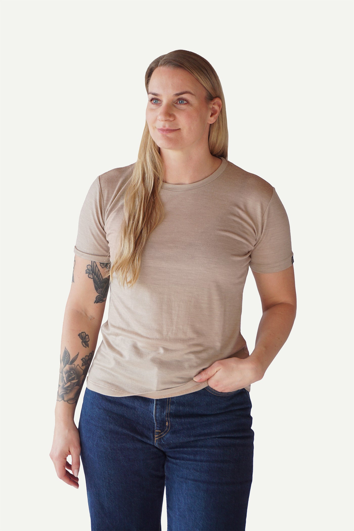 Lanullva Basic T-Shirt Women, Linen