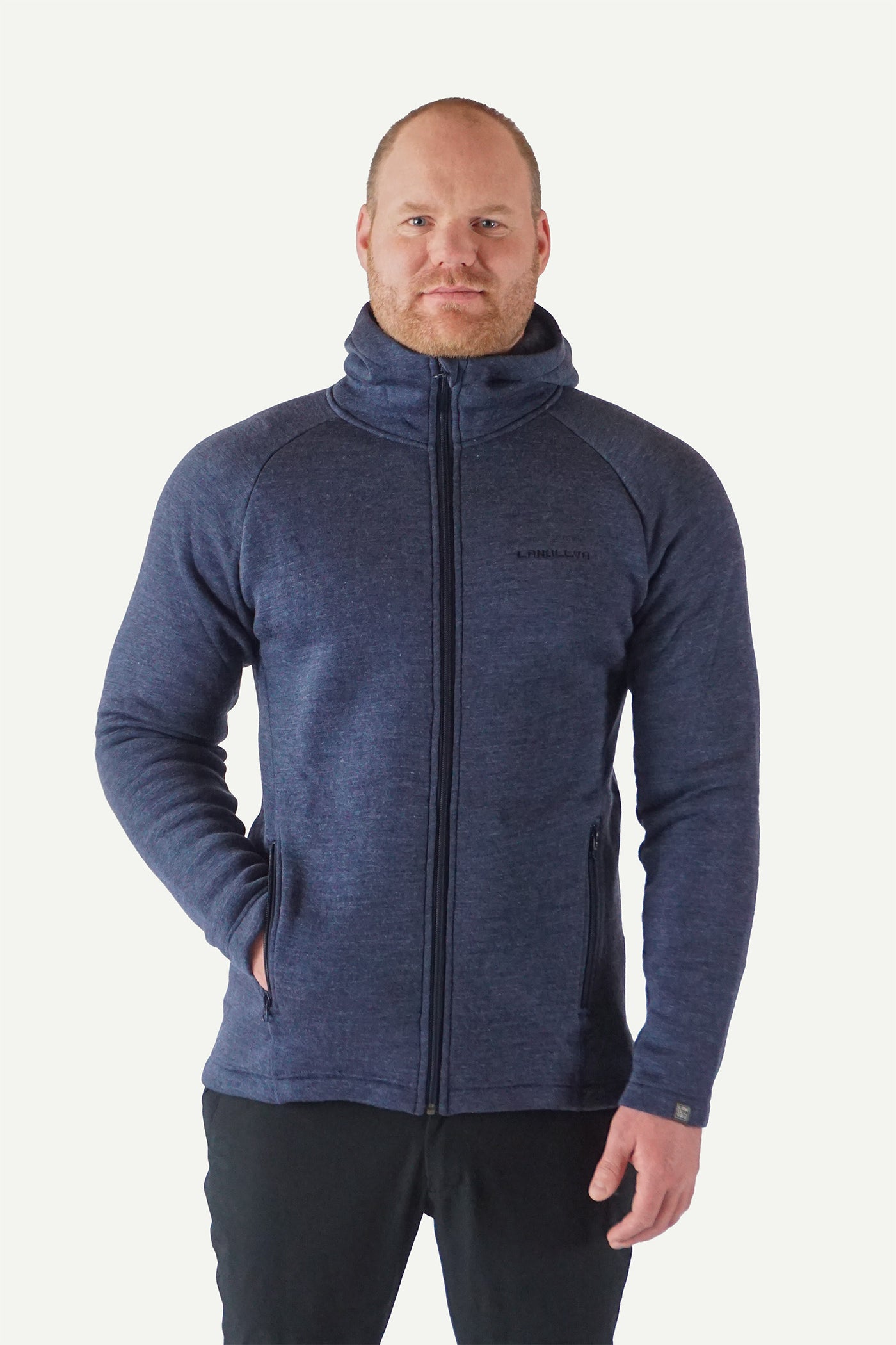 Lanullva Basic Hood Men, Atlantic blue