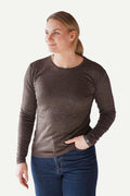 Basic T-Shirt Women's Long Sleeve, Bark