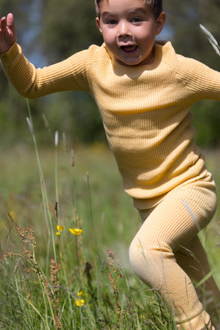 Lanullva Sea Breeze 2.0 Woolen Stillongs Children, Buttercup