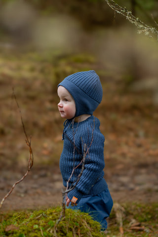 Lanullva Havbris 2.0 Wool sweater Children, Atlantic blue