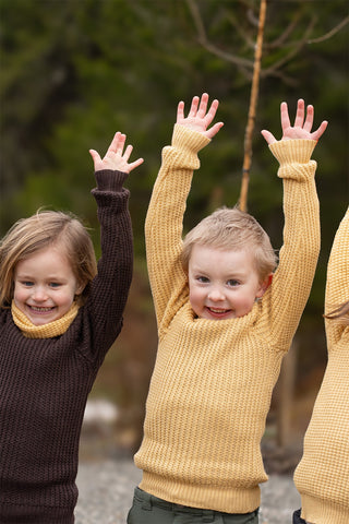 Lanullva Hustadvika 2.0 Wool Sweater Children, Buttercup