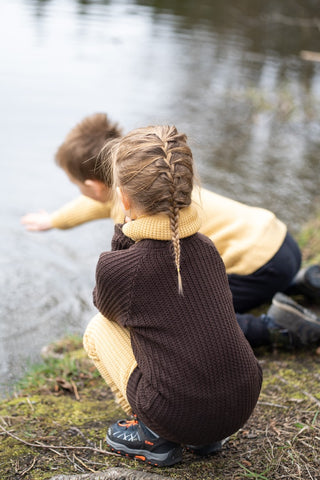 Lanullva Hustadvika 2.0 Wool Sweater Children, Bark