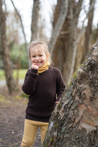 Lanullva Hustadvika 2.0 Wool Sweater Children, Bark