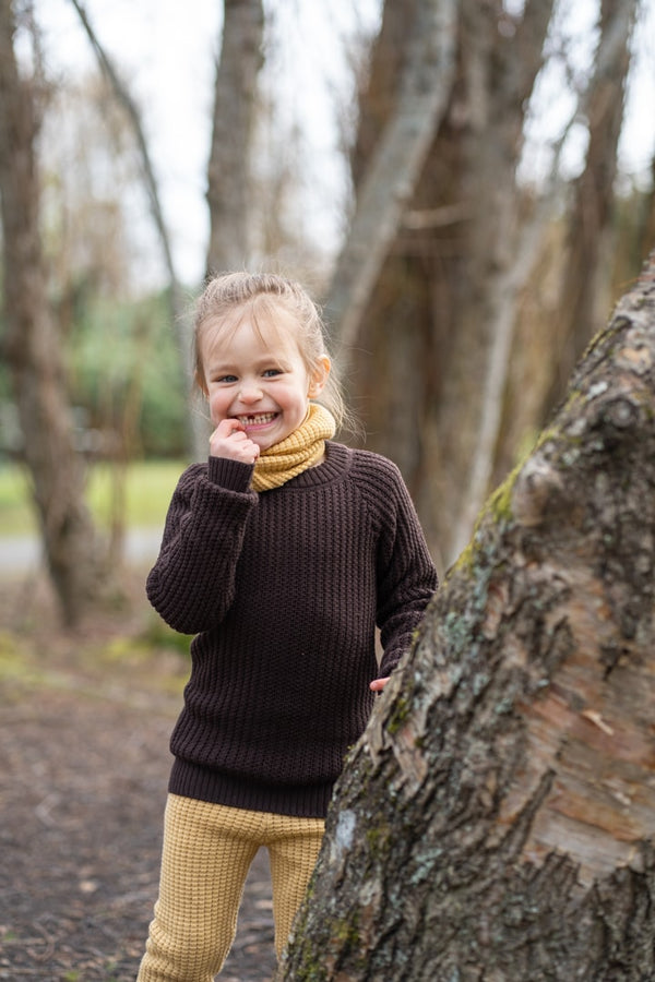 Lanullva Hustadvika 2.0 Wool Sweater Children, Bark