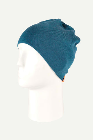 Lanullva Havbris 2.0 Wool Hat Plain Knit, Mountain Blue