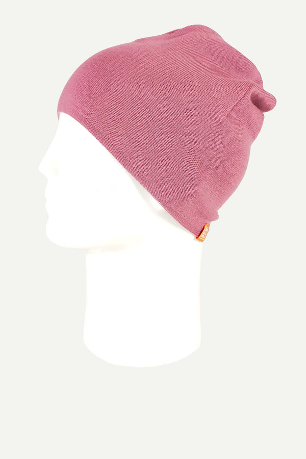 Lanullva Havbris 2.0 Wool Hat Stockinette, Heather Pink