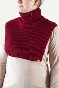 Merino Neck Warmer, Burgundy