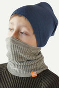 Havbris 2.0 Plain Knitted Hat Children, Atlantic blue