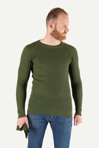 Havbris 2.0 Ulltrøye Crewneck, Granbar-Lanullva