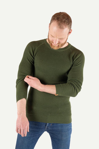 Havbris 2.0 Ulltrøye Crewneck, Granbar-Lanullva