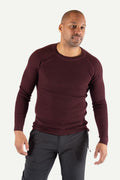 Havbris 2.0 Wool Crewneck Sweater, Blackcurrant