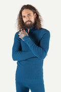 Havbris 2.0 Wool Sweater Half Zip, Arctic Blue
