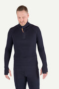 Havbris 2.0 Wool sweater Half Zip, Night blue