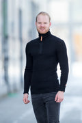 Havbris 2.0 Wool Sweater Half Zip, Black