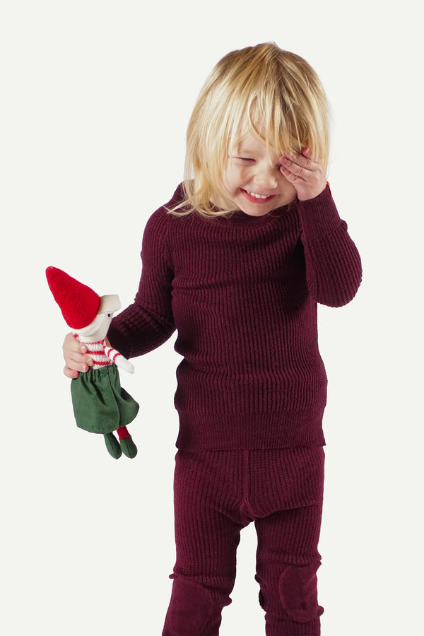 Lanullva Havbris 2.0 Wool Sweater Kids, Plum