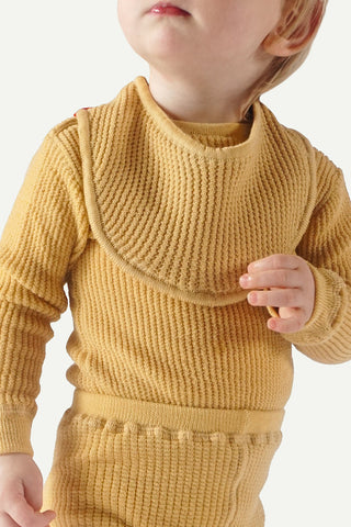 Lanullva Hustadvika 2.0 Wool Bib Baby, Buttercup