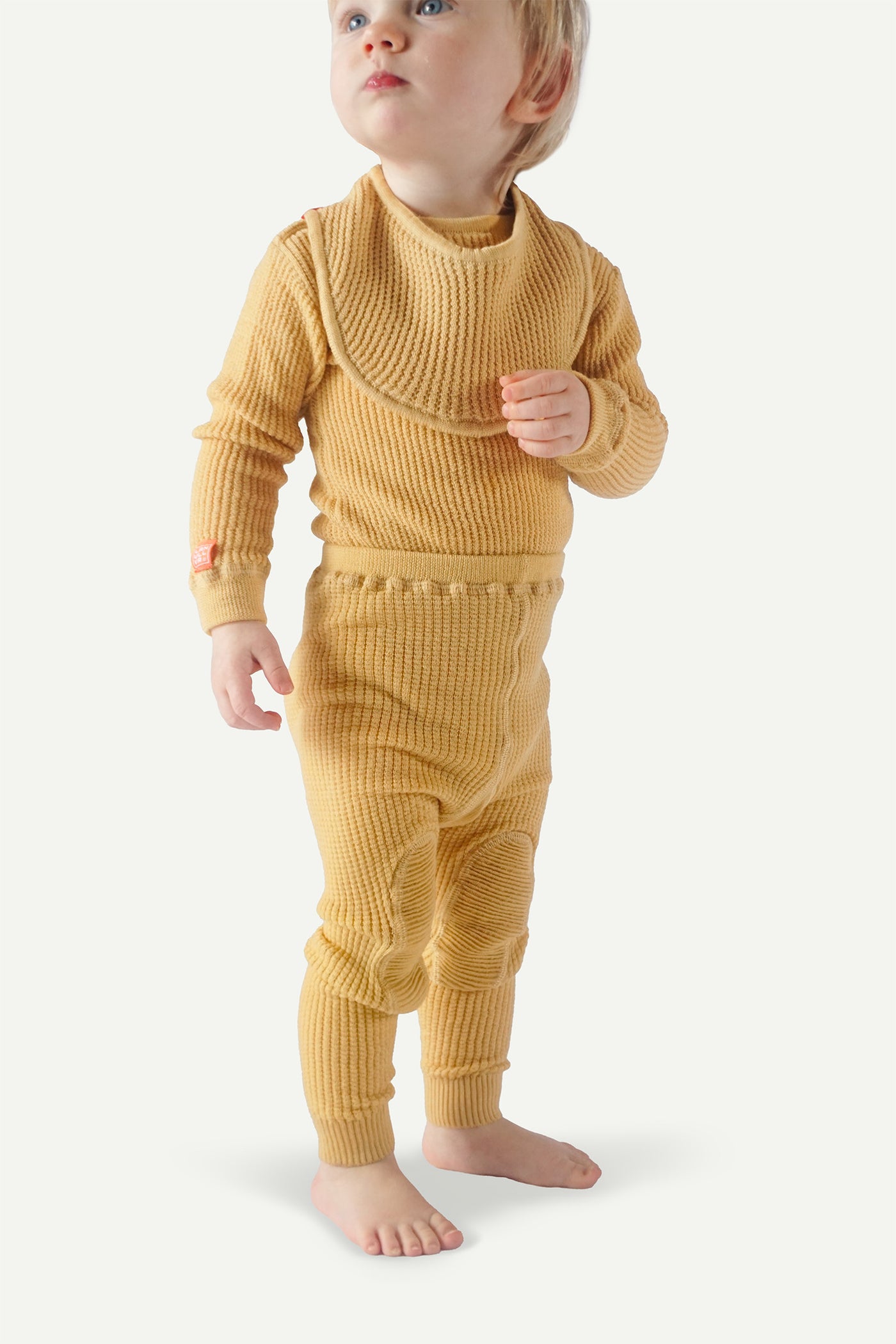 Lanullva Havbris 2.0 Wool Tights Baby, Buttercup