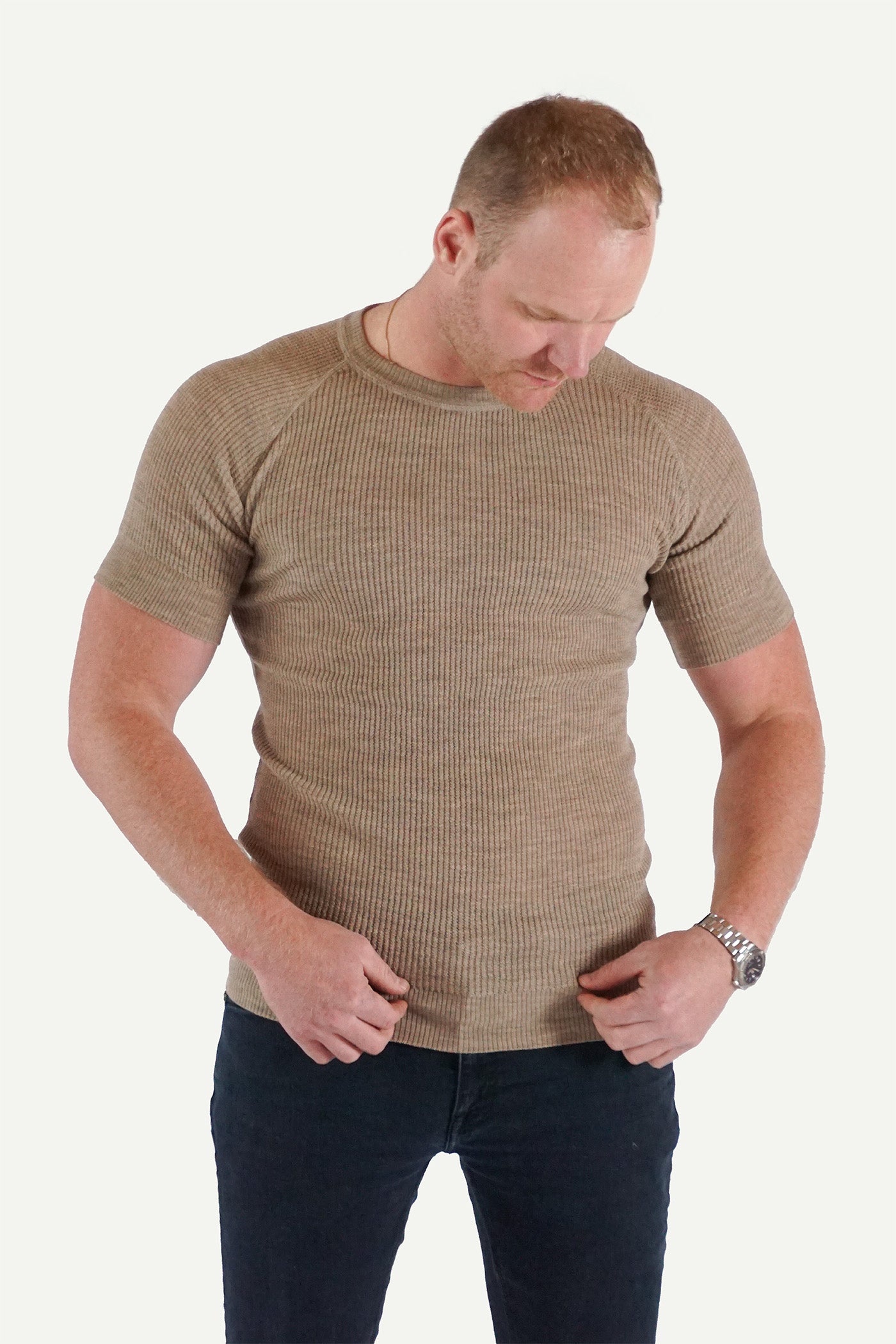 Lanullva Havbris 2.0 Wool T-shirt, Linen