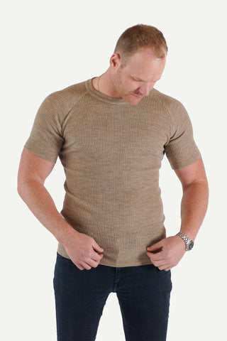 Lanullva Havbris 2.0 Wool T-shirt, Linen