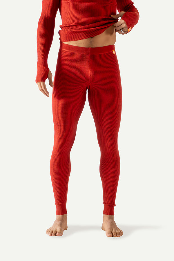 Lanullva Sea Breeze 2.0 Woollen Longs, Cranberry