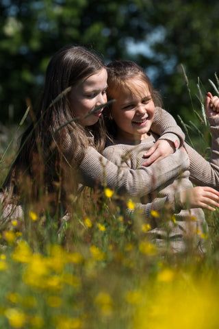 Lanullva Havbris 2.0 Wool Sweater Kids, Linen