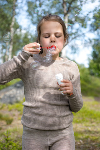 Lanullva Havbris 2.0 Woolen Longsleeves Children, Linen