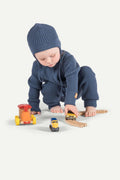 Hustadvika 2.0 Wool Hat Flaps Children, Atlantic blue