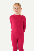 Hustadvika 2.0 Wool jumper Children, Raspberry