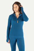 Hustadvika 2.0 Wool Sweater Half Zip, Arctic Blue