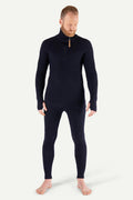 Hustadvika 2.0 Wool Sweater Half Zip, Night blue