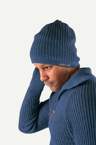 Hustadvika Ull Lue Ribbestrikk 2.0, Atlanterhavsblå-Lanullva