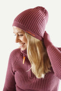 Hustadvika Wool Hat Ribbed 2.0, Heather Pink