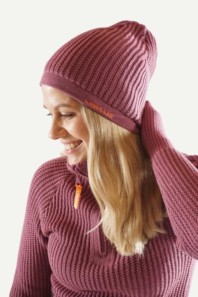 Lanullva Hustadvika Ull Lue Ribbestrikk 2.0, Lyng Rosa-Lanullva