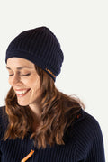 Hustadvika Wool Hat Rib knit 2.0, Night blue