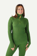 Hustadvika 2.0 Wool Sweater Half Zip, Spring Green