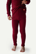 Hustadvika 2.0 Wool Trousers Children, Burgundy