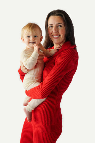 Hustadvika 2.0 Wool Sweater Half Zip, Cranberry