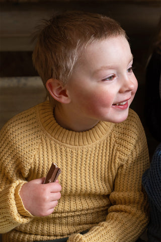 Lanullva Hustadvika 2.0 Wool Sweater Children, Buttercup